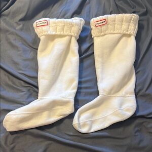 Hunter White Fleece Knee High Sock Inserts